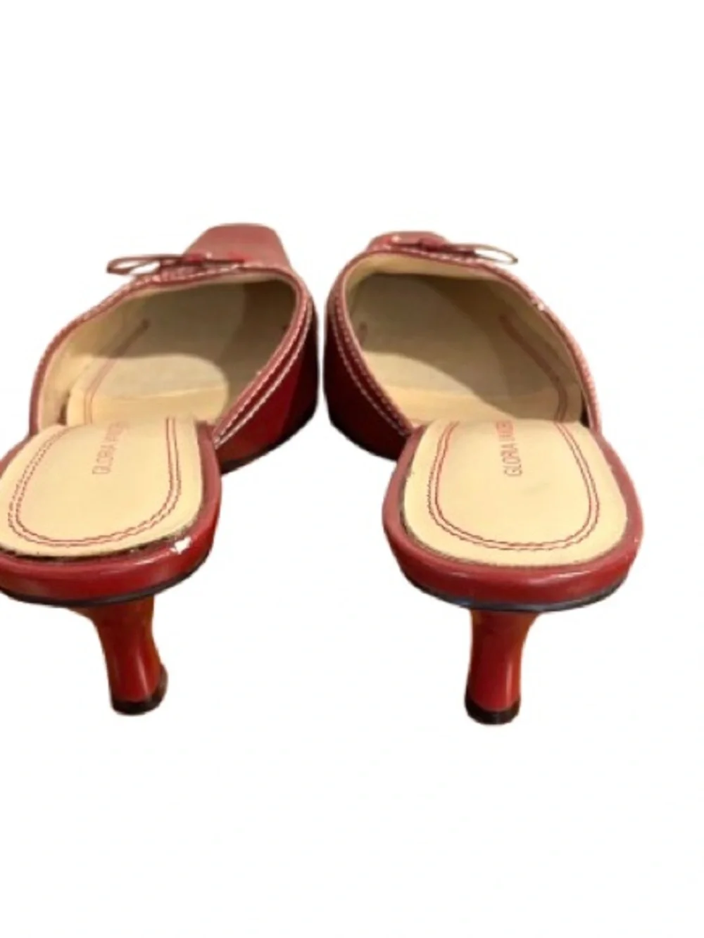 Vintage Gloria Vanderbilt Red Slip On Kitten Heels. Size: 6